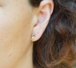 solid 24k gold//lilac appetite Studs//blue stud Earrings//gold stud earrings//24k gold earrings//green appetite gold studs//hand made