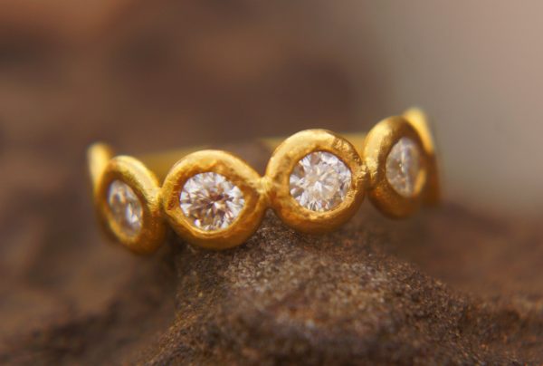 moissanite stone gold ring//artisan solid gold ring//24k gold moissanite ring//artisan engagement ring//24k gold ring// gold ring