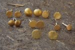 22K Gold Dotted Studs 3-8 mm Tiny Earrings - Handcrafted Earrings- Minimalist Jewelry- Wedding Earrings-mother day gift - solid gold