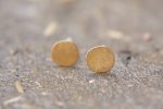 22K Gold Dotted Studs 3-8 mm Tiny Earrings - Handcrafted Earrings- Minimalist Jewelry- Wedding Earrings-mother day gift - solid gold