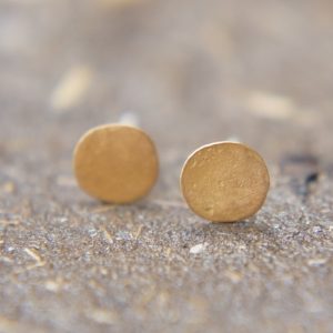 22K Gold Dotted Studs 3-8 mm Tiny Earrings - Handcrafted Earrings- Minimalist Jewelry- Wedding Earrings-mother day gift - solid gold