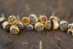 solid 22k gold- blue tanzanite- Studs -blue Earrings-stud earrings-22k gold earrings- blue earrings -solid gold studs- 22k gold studs