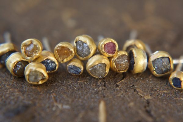 solid 22k gold- blue tanzanite- Studs -blue Earrings-stud earrings-22k gold earrings- blue earrings -solid gold studs- 22k gold studs