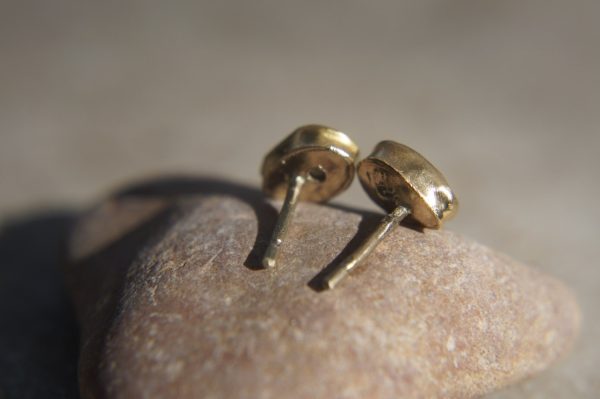 solid gold drop earrings-blue topaz Earrings-Gold Studs-stud earrings-22k earrings-solid gold earrings- 22k stud with stone- topaz earrings