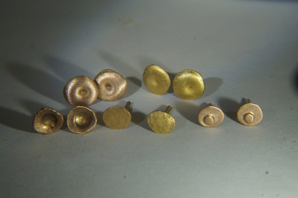 18K rose Gold studs  Studs -Tiny Earrings - Handmade Earrings- Minimalist Jewelry- Wedding Earrings-biblical jewelry collection - solid gold