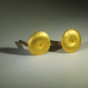 22K Gold studs -solid gold studs - Handmade Earrings-ancient Jewelry- Wedding Earrings-biblical jewelry collection 22k gold studs