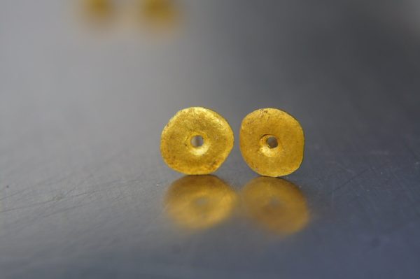 22K Gold studs -solid gold studs - Handmade Earrings-ancient Jewelry- Wedding Earrings-biblical jewelry collection 22k gold studs