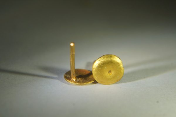 22K Gold studs -solid gold studs - Handmade Earrings-ancient Jewelry- Wedding Earrings-biblical jewelry collection 22k gold studs