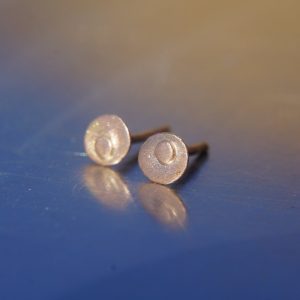 18K rose Gold studs -solid gold - Handmade Earrings-ancient Jewelry- Wedding Earrings-biblical jewelry collection - red gold studs