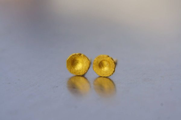24K Gold studs//6 mm 24k gold//custom Earrings//Minimalist Jewelry//biblical jewelry collection//solid gold//solid gold studs//24k earrings