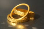 22k wedding band//22k yellow gold//artisan hammered handmade//fine gold ring// mans gold ring//unisex solid gold//22k gold wedding band ring