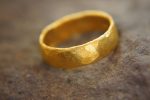 22k wedding band//22k yellow gold//artisan hammered handmade//fine gold ring// mans gold ring//unisex solid gold//22k gold wedding band ring