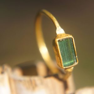 blue tourmaline ring// gold ring//blue tourmaline gold stacking ring//blue gem ring//24k gold ring //fine gold ring//gold stacking ring