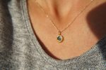 Medium 24k gold pendant//gold charm necklace//gemstone pendant//raw gem pendant//24 k gold pendant//solid gold diamond//color gem necklace