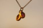 small 4-5 mm pendant/solid 24k gold pendant//gold charm necklace//gemstone pendant///24k gold pendant//24k gold uncut gem//24k gold necklace