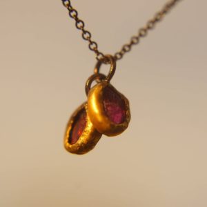 small 4-5 mm pendant/solid 24k gold pendant//gold charm necklace//gemstone pendant///24k gold pendant//24k gold uncut gem//24k gold necklace