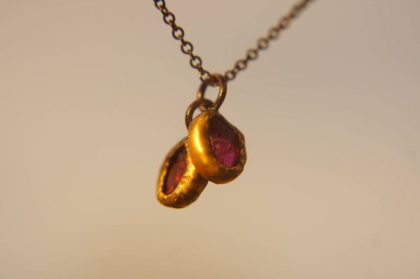 small 4-5 mm pendant/solid 24k gold pendant//gold charm necklace//gemstone pendant///24k gold pendant//24k gold uncut gem//24k gold necklace