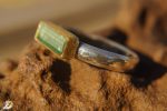 raw gemstone ring/bohemian gold ring//gold ring//solid gold ring//bicolor blue tourmaline//silver and gold artisan ring//one of a kind ring