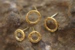22k solid gold//cubic diamond Studs//gold Earrings//rough diamonds//gold stud earrings//22k gold earrings//raw cubic diamonds gold earring