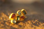24k solid gold//tourmaline topaz rhodolite//24k gold studs//24k gold earrings//gold gem earrings //24k gold jewelry//one of a kind jewelry