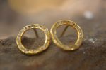 22k solid gold//cubic diamond Studs//gold Earrings//rough diamonds//gold stud earrings//22k gold earrings//raw cubic diamonds gold earring
