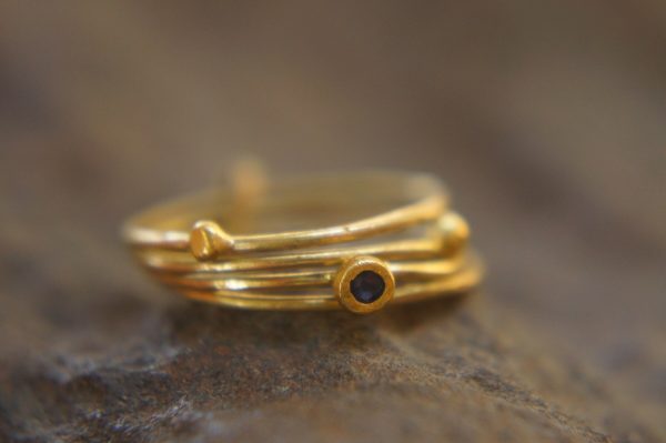 22k gold stacking ring//unique engagement ring//handmade one of a kind//boho engagement ring//gold nugget ring//custom made stacking ring