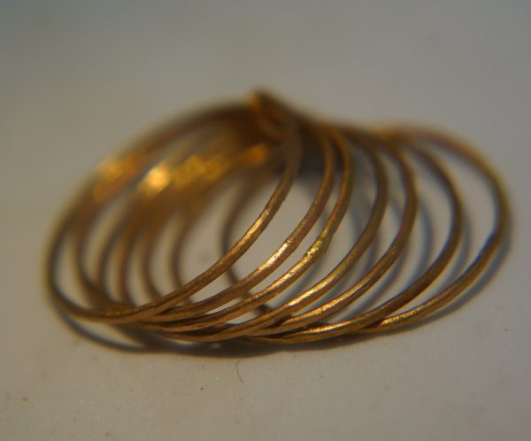 18k gold stacking ring//rose gold stacking ring//handmade one of kind//boho stacking ring//rose gold nugget ring//custom made stacking ring