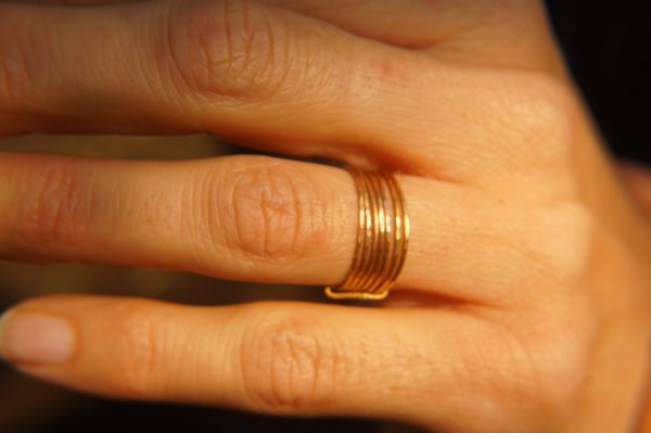 18k gold stacking ring//rose gold stacking ring//handmade one of kind//boho stacking ring//rose gold nugget ring//custom made stacking ring