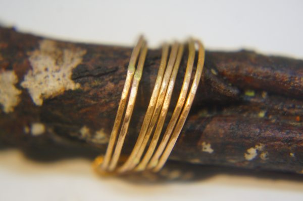 18k gold stacking ring//rose gold stacking ring//handmade one of kind//boho stacking ring//rose gold nugget ring//custom made stacking ring