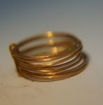 18k gold stacking ring//rose gold stacking ring//handmade one of kind//boho stacking ring//rose gold nugget ring//custom made stacking ring