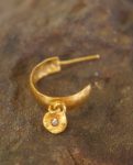 22k gold hoop earring//gold diamond hoops//22k gold jewelry//handmade gold hoop earrings,artisan fine gold unisex hoops//unique small hoop