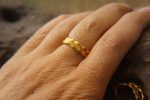22k wedding band//22k yellow gold//artisan braided wedding//braided gold ring//mans gold ring//unisex solid gold//22k gold wedding band ring
