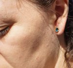 blue topaz gold teardrop studs,blue topaz Studs//blue drop stud //gold stud earrings//24k gold earrings//blue topaz Masonite//boho artisan