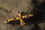24k gold cross//gold sapphire cross//gold artisan ruby//Ruby cross pendant//blue sapphire gold cross//ruby 24k cross//artisan gold cross