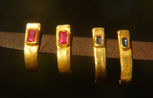 sapphire gold hoops, 22k solid gold, hand made artisan gold hoops. gold sapphire hoops, gold organic earrings, blue sapphire gold hoops