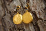 24k gold earrings//green diopside Earrings//Gold dangle earrings//gold long earrings//gold dangle earring//24k dangle earrings//gold dangle