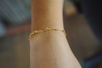 22k gold handmade bracelet//22k gem bracelet//22k tennis bracelet//gem charm  one of a kind bracelet//sapphire gold bracelet//chain bracelet