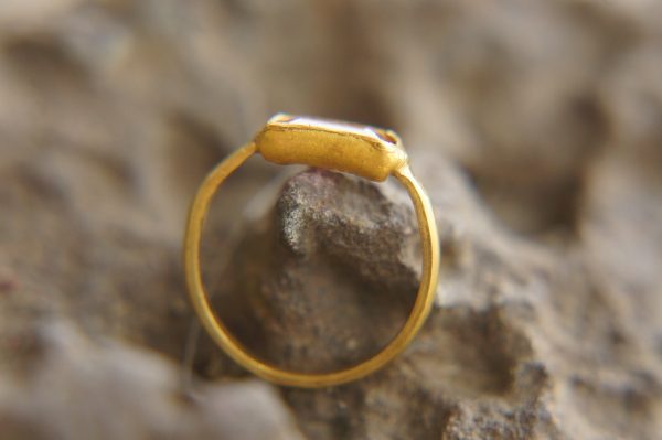 pink tourmaline ,blue sapphire ring, 24k gold ring, unique engagement earrings, 24k gold gem ring, gold tourmaline sapphire, 24k gold ring