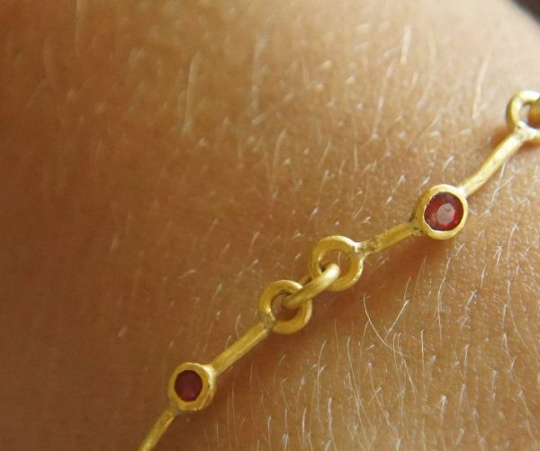 22k gold handmade bracelet//22k gem bracelet//22k tennis bracelet//gem charm  one of a kind bracelet//sapphire gold bracelet//chain bracelet