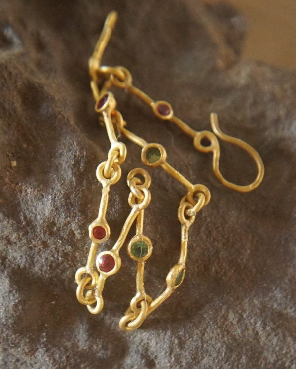 22k gold handmade bracelet//22k gem bracelet//22k tennis bracelet//gem charm  one of a kind bracelet//sapphire gold bracelet//chain bracelet