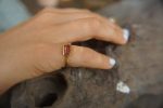 pink tourmaline ,blue sapphire ring, 24k gold ring, unique engagement earrings, 24k gold gem ring, gold tourmaline sapphire, 24k gold ring