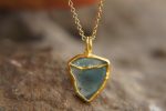 24k gold pendant//blue gold charm//gold tourmaline charm//blue gold charm//artisan gold pendant//blue watermelon pendant//24k gold charm
