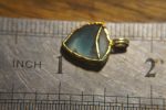 24k gold pendant//blue gold charm//gold tourmaline charm//blue gold charm//artisan gold pendant//blue watermelon pendant//24k gold charm