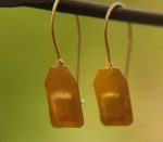 22k gold organic earrings//22k square dangle//Gold dangle earrings//short dangle earrings//gold rectangle earrings//artisan dangle earrings
