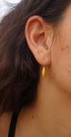22k gold organic earrings//22k leaf dangle//Gold dangle earrings//short dangle earrings//gold leaf earrings//botanic dangle earrings