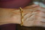 22k gold bracelet//gold link bracelet//22k chain bracelet//women gold bracelet//handmade link artisan bracelet//artisan gold 22k bracelet