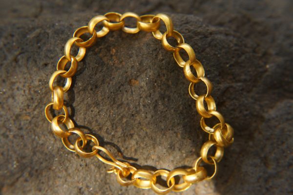 Custom order for Pragna 22k chain bracelet//women gold bracelet//handmade link artisan bracelet//artisan gold 22k bracelet