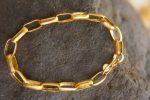 22k gold bracelet//gold link bracelet//22k chain bracelet//women gold bracelet//handmade link artisan bracelet//artisan gold 22k bracelet