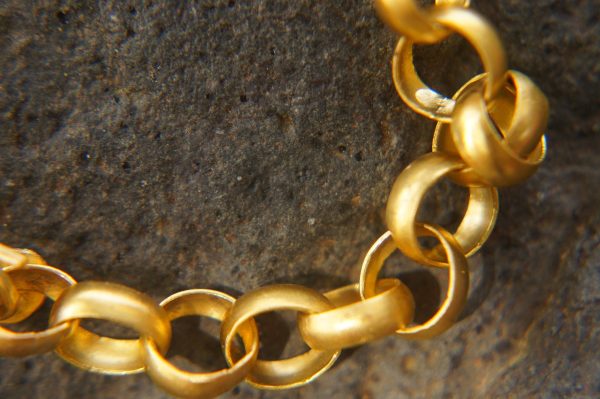 22k gold bracelet//gold link bracelet//22k chain bracelet//women gold bracelet//handmade link artisan bracelet//artisan gold 22k bracelet