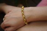 22k gold bracelet//gold link bracelet//22k chain bracelet//women gold bracelet//handmade link artisan bracelet//artisan gold 22k bracelet